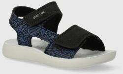 Geox sandale din piele pentru copii SANDAL LIGHTFLOPPY culoarea negru PPYH-OBK05I_99X