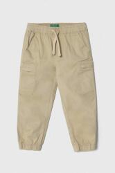 Benetton pantaloni copii culoarea bej, neted PPYH-SPB03I_08X