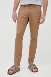 Michael Kors pantaloni barbati, culoarea maro, drept PPYY-SPM0YP_82X