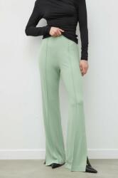Day Birger et Mikkelsen pantaloni femei, culoarea verde, lat, high waist PPYH-SPD0EF_76X