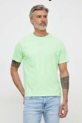 Pepe Jeans tricou din bumbac Connor barbati, culoarea verde, neted PPYH-TSM0IR_71X