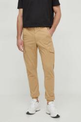 GUESS pantaloni barbati, culoarea maro, mulata PPYH-SJM032_88X