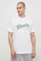 Columbia tricou din bumbac Rockaway River culoarea alb, cu model 2022181 PPYX-TSM1E4_00A (2022181)