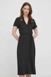 Calvin Klein rochie culoarea negru, midi, evazați K20K206657 PPYH-SUD1FR_99X