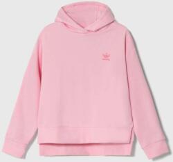 Adidas bluza copii culoarea roz, cu glugă, neted PPYH-BLG02E_30X