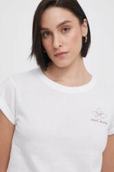 Pepe Jeans tricou din bumbac femei, culoarea alb PPYH-TSD0OD_00X (PL505823)