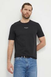 Marc O'Polo tricou din bumbac barbati, culoarea negru, cu imprimeu PPYH-TSM167_99X
