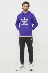 Adidas hanorac de bumbac Adicolor Classics Trefoil bărbați, culoarea violet, cu glugă, cu imprimeu, IM9398 PPYH-BLM074_45X