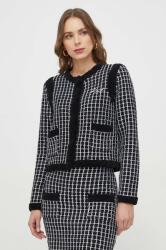 Karl Lagerfeld cardigan femei, culoarea negru, călduros PPYH-SWD079_99A