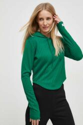 GUESS bluza femei, culoarea verde, cu glugă, neted PPYH-BLD01L_77X