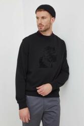 KARL LAGERFELD bluza barbati, culoarea negru, cu imprimeu PPYH-SWM05A_99X