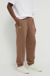 American Vintage pantaloni de trening culoarea maro, cu imprimeu PPYH-SPM0DG_88X