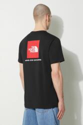 The North Face tricou din bumbac M S/S Redbox Tee bărbați, culoarea negru, cu imprimeu, NF0A87NPJK31 PPYH-TSM204_99X