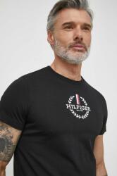 Tommy Hilfiger tricou din bumbac bărbați, culoarea negru, cu imprimeu MW0MW34388 PPYH-TSM1E6_99X