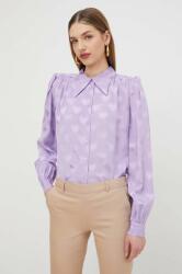 Silvian Heach camasa femei, culoarea violet, cu guler clasic, regular MPYH-BDD00L_45X