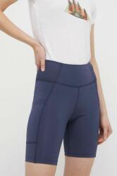 Columbia pantaloni scurti sport Boundless Trek femei, culoarea albastru marin, neted, high waist, 2074471 PPYH-SZD0GN_59X