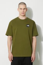 The North Face tricou din bumbac M Nse Patch S/S Tee bărbați, culoarea verde, cu imprimeu, NF0A87DAPIB1 PPYH-TSM1ZK_91X