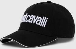Just Cavalli șapcă de baseball din bumbac culoarea negru, cu imprimeu PPYH-CAM02D_99X