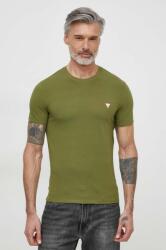 Guess tricou barbati, culoarea verde, neted 9BYX-TSM0LE_78A (M2YI24.J1314)