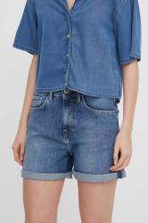 Pepe Jeans pantaloni scurti jeans SKINNY SHORT HW femei, neted, high waist, PL801121HU5 PPYH-SZD07S_55X