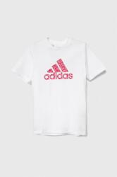 Adidas tricou de bumbac pentru copii culoarea alb PPYH-TSG05I_00X