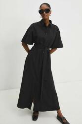 ANSWEAR rochie culoarea negru, maxi, evazati BBYH-SUD07N_99X