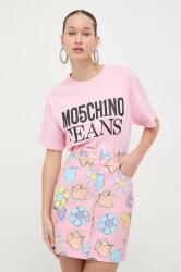 Moschino Jeans tricou din bumbac femei, culoarea roz PPYH-TSD0P5_30X