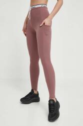 Calvin Klein Performance leggins de antrenament culoarea roz, cu imprimeu PPYH-LGD07O_34X