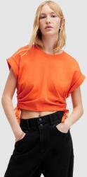 AllSaints bluza din bumbac MIRA culoarea portocaliu, neted PPYH-BDD0FP_28X