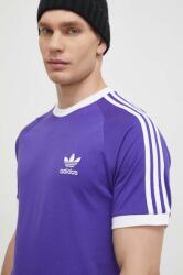 adidas Originals tricou din bumbac 3-Stripes Tee bărbați, culoarea violet, cu imprimeu, IM9394 PPYH-TSM0A8_45X