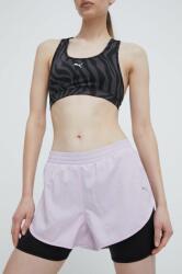 PUMA pantaloni scurți de alergare Run Favourite STUDIO YOGINI LITE culoarea violet, uni, medium waist 523181 9BYX-SZD05F_48X