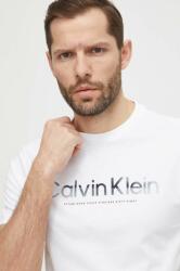Calvin Klein tricou din bumbac barbati, culoarea alb, cu imprimeu PPYH-TSM17L_00X