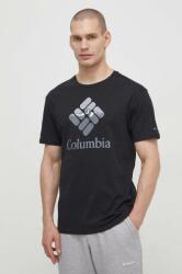 Columbia tricou din bumbac Rapid Ridge culoarea negru, cu imprimeu 1888813 PPYY-TSM1FS_99X