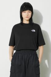 The North Face tricou din bumbac W S/S Essential Oversize Tee femei, culoarea negru, NF0A87NQJK31 PPYH-TSD1ZM_99X