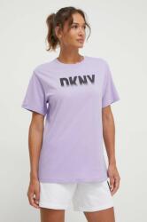 DKNY tricou din bumbac femei, culoarea violet PPYH-TSD016_04X