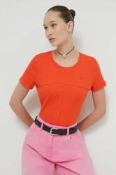 Desigual tricou femei, culoarea portocaliu PPYH-TSD1Z7_22X