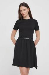 Calvin Klein rochie culoarea negru, mini, evazați J20J223066 PPYH-SUD1NP_99X
