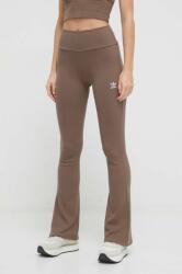 adidas Originals pantaloni femei, culoarea maro, evazați, high waist IR5945 PPYH-SPD089_88X