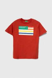 Benetton tricou de bumbac pentru copii culoarea rosu, cu imprimeu PPYH-TSB08W_33X