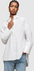 AllSaints camasa din bumbac Evie femei, culoarea alb, cu guler clasic, relaxed PPYH-KDD070_00X