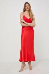 Bardot rochie culoarea rosu, maxi, drept PPYH-SUD23T_33X