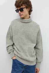 Les Deux pulover de lana barbati, culoarea gri, cu guler PPYH-SWM00I_90X
