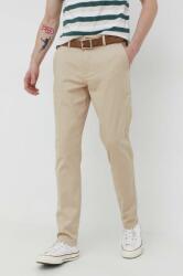 Solid pantaloni barbati, culoarea bej, drept MPYH-SPM003_12X