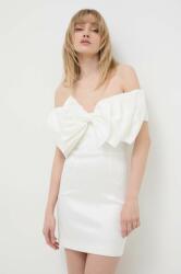 Bardot rochie culoarea alb, mini, mulata PPYH-SUD0CH_00X