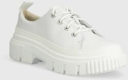 Timberland pantofi de piele Greyfield femei, culoarea alb, cu platforma, TB0A64CMEM21 PPYH-OBD3IS_00X