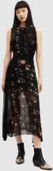 AllSaints rochie Jules Floral Tanana culoarea negru, midi, evazati PPYH-SUD1WK_99X