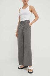 Lovechild pantaloni femei, culoarea gri, lat, high waist 5184192 PPYH-SPD0BZ_90X