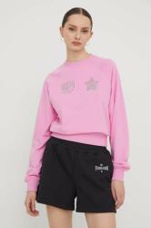 Chiara Ferragni bluza femei, culoarea roz, cu imprimeu PPYH-BLD04E_42X