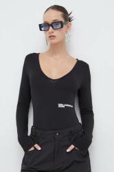 Karl Lagerfeld Jeans body femei, culoarea negru PPYH-BUD030_99X