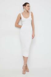 Bardot rochie culoarea alb, maxi, mulata PPYH-SUD0CP_00X